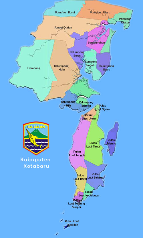 Peta Kecamatan Kabupaten Kotabaru